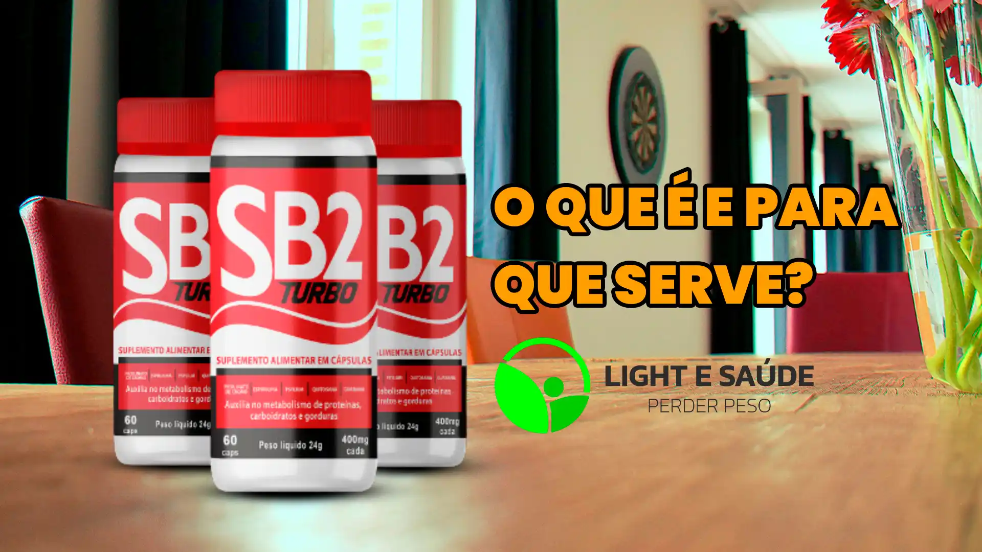 SB2 Turbo em uma mesa e um texto "O que é e para que serve?"